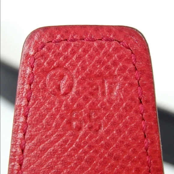 Hermès elephant reversible red and black belt - Picture 8 of 10